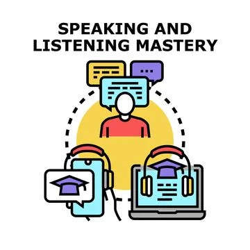 Developing speaking and listening skills online for mastery Illustration
