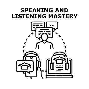 Developing speaking and listening skills online for mastery Illustration