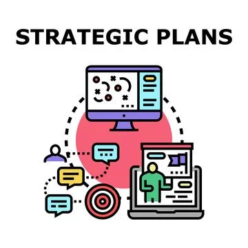 Developing strategic plans for business growth concept 스톡 일러스트