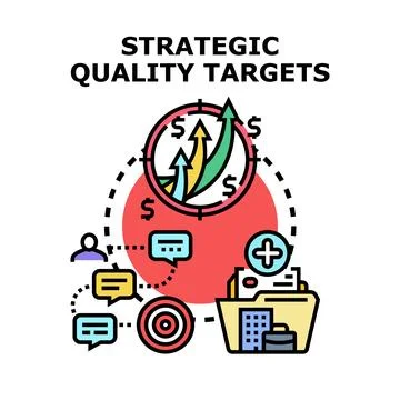 Developing strategic quality targets for business growth Stock Illustration