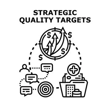 Developing strategic quality targets for business growth Stock Illustration