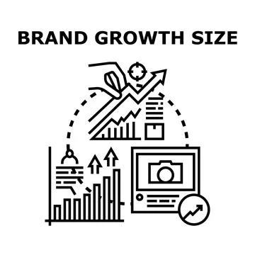 Developing a strong brand increasing business value Stock Illustration