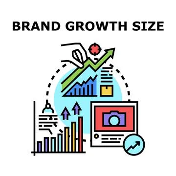 Developing a strong brand increasing business value Stock Illustration