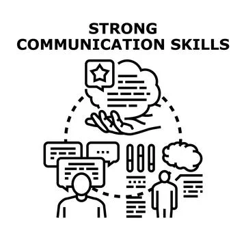 Developing strong communication skills for effective dialogue and interaction Stock Illustration
