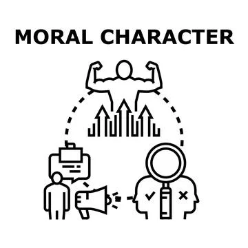 Developing strong moral character and ethical principles Stock Illustration