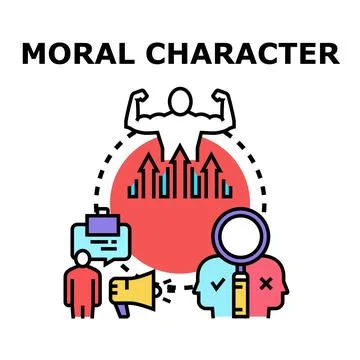 Developing strong moral character and ethical principles Stock Illustration