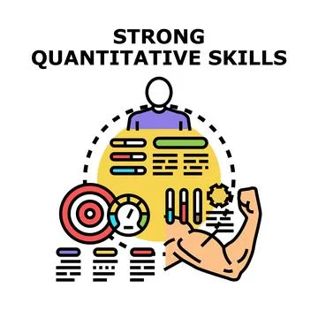 Developing strong quantitative analytical skills and business data Illustrazione stock