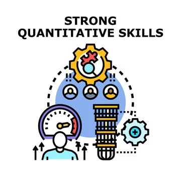 Developing strong quantitative skills for business analysis and growth 스톡 일러스트