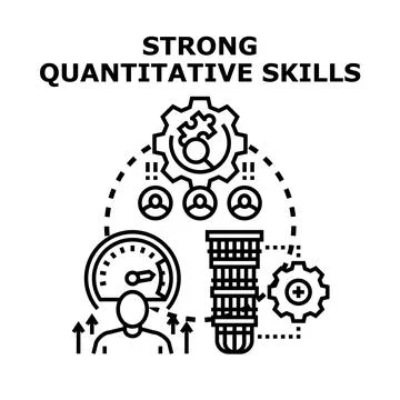 Developing strong quantitative skills for business analysis and growth Illustrazione stock