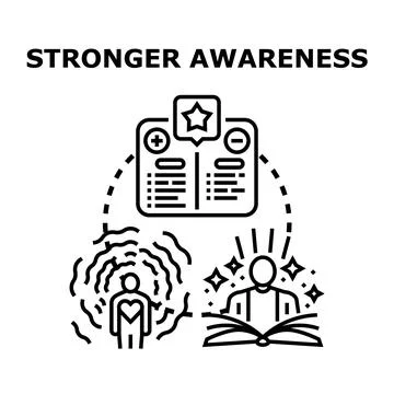 Developing stronger awareness through learning and evaluation Stock Illustration