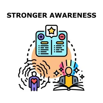 Developing stronger awareness through learning and evaluation Stock Illustration