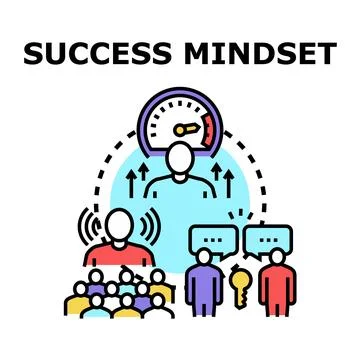 Developing success mindset, leadership, and personal growth strategy Illustrazione stock