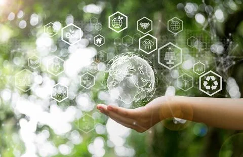 Developing sustainable CO2 concepts and low reduce CO2 emissions and carbon.. Stock Photos