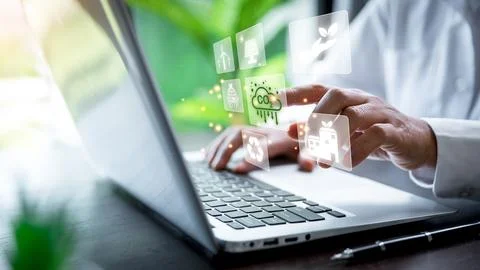 Developing sustainable CO2 concepts and low reduce CO2 emissions and carbon.. Stock Photos