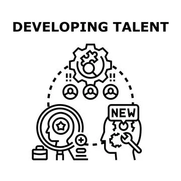 Developing talent concept, career growth strategy, human resources イラスト素材