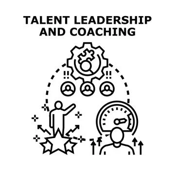 Developing talent leadership and coaching professional skills Illustrazione stock