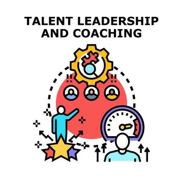 Developing talent leadership and coaching professional skills Stock Illustration