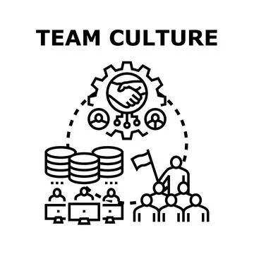 Developing team culture, collaboration, and common goals concept イラスト素材