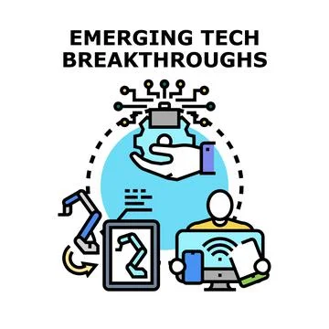 Developing technologies driving innovation and industrial progress Ilustración de archivo