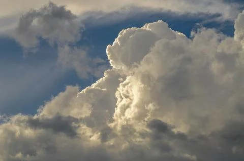 Developing Thunderhead Clouds Over The Adirondack Forest Preserve Of New Yo.. Stock Photos