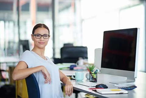 Developing tomorrows tech today. a designer at their workstation in an office. Stock Photos