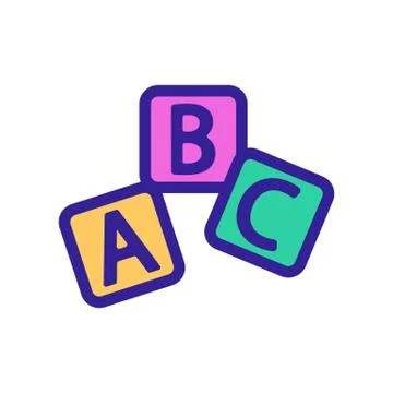 Developing toy icon vector. Isolated contour symbol illustration 스톡 일러스트