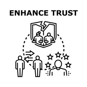 Developing trust and improving customer relationship management Stock Illustration