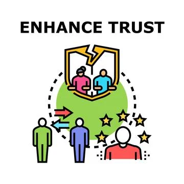 Developing trust and improving customer relationship management Stock Illustration