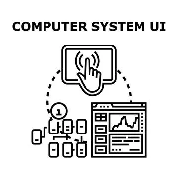 Developing user interface for computer system software Stock-Illustration