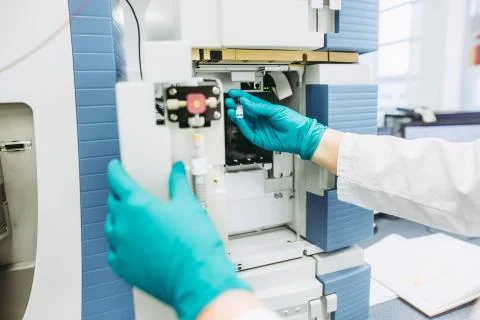 Developing vaccine against coronavirus, covid-2019 in the pharmacy laboratory 写真素材