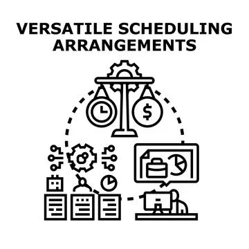 Developing versatile scheduling arrangements for business workflow management Illustrazione stock