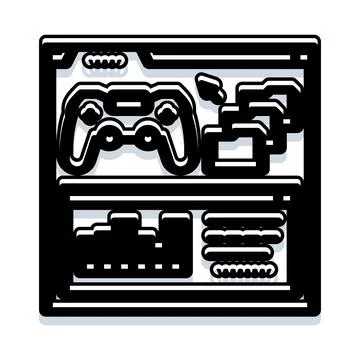 Developing video games interface creating digital experiences Stockillustratie