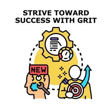 Developing a winning mindset driving business success Stock Illustration