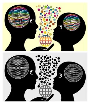 Developing the worldview in children Stock Illustration