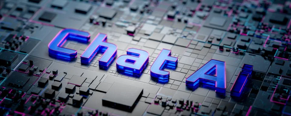 Development of AI chatbots. AI chat. Evolution of chat support. Concept of Stock Illustration