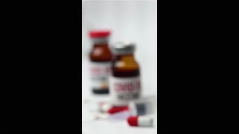 Development and creation of a coronavirus vaccine COVID-19 .Coronavirus Vaccine Stock Footage 154894973