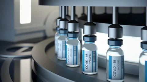 Development and manufacture process of a covid-19 vaccine. Stock Footage 153059131