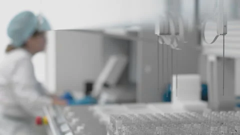 Development and research of vaccination to fight pandemic with robotic equipment Stock Footage 147286456