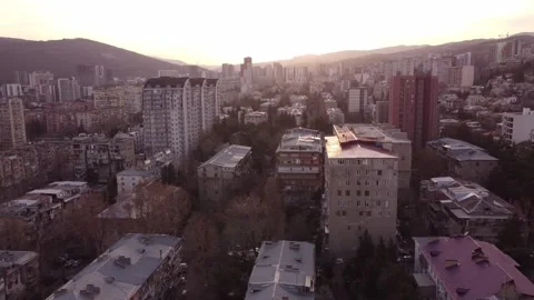 Development and tree preservation in the city, aerial view 動画素材 305847216