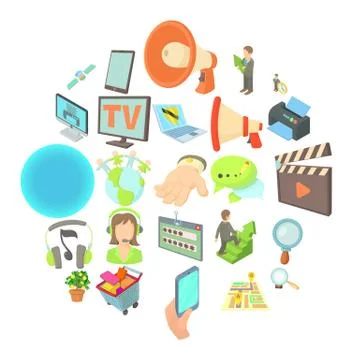 Development of applications icons set Stock Illustration