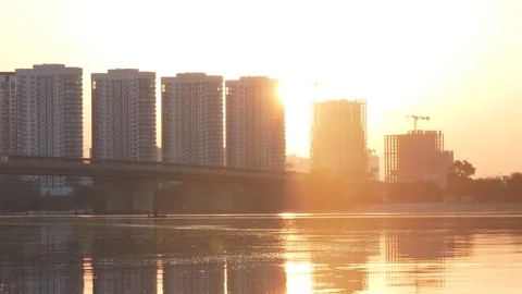 Development of architecture in a big city Stock Footage 78729817