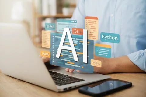 Development of artificial intelligence (AI), business people experience bra.. Stock Photos