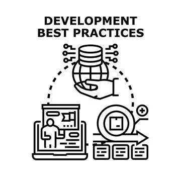 Development best practices for successful digital strategies Stock Illustration