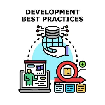 Development best practices for successful digital strategies Illustrazione stock