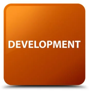 Development brown square button Illustrazione stock