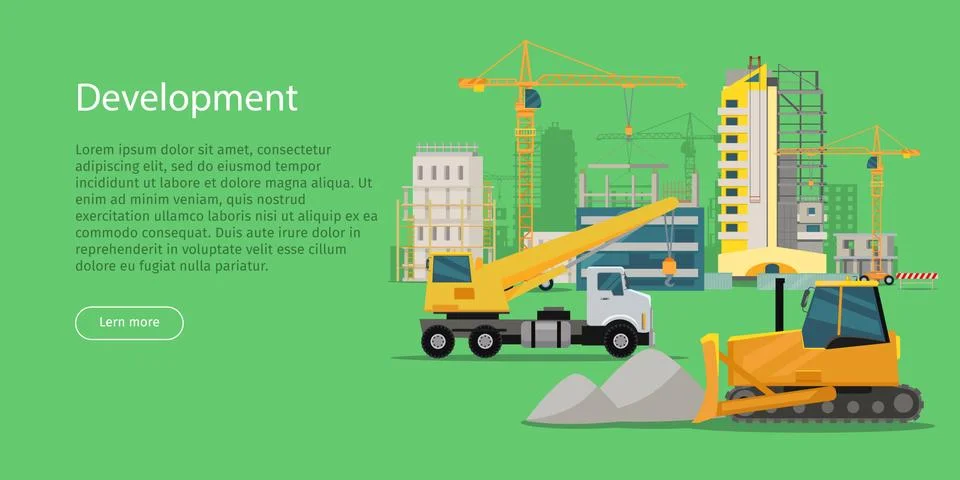 Development. Building Process. Construcrtion Ilustración de archivo