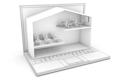 Development business white background 3d illustration Stock Illustration