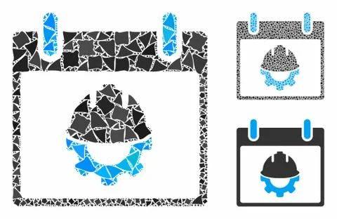 Development calendar day Composition Icon of Bumpy Items Stock Illustration