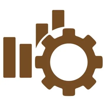Development Chart Flat Icon Illustrazione stock