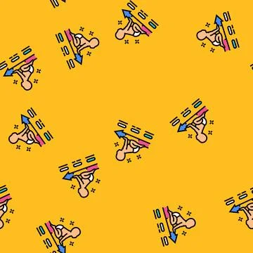 Development child care nurse vector seamless pattern Illustrazione stock